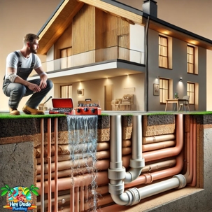 cut away of house plumbing