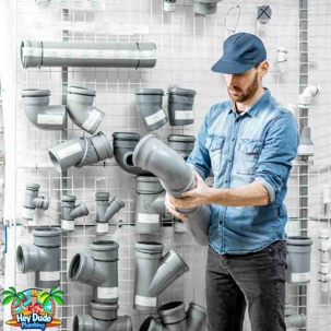 plumbing lookin at pipes